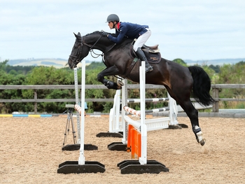 Fraser Reed scoops the Equissage Pulse Senior British Novice Second Round at Highfield at Howe